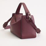 Clementine Bag: Burgundy Pebbled Leather