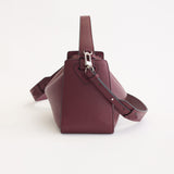 Clementine Bag: Burgundy Pebbled Leather
