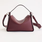 Clementine Bag: Burgundy Pebbled Leather