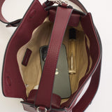 Clementine Bag: Burgundy Pebbled Leather