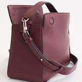 Clementine Bag: Burgundy Pebbled Leather