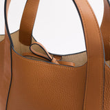 Alexie Tote: Tan Pebbled Leather