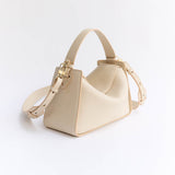 Clementine Bag: Oat Pebbled Leather with Gold