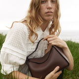 Clementine Bag: Coffee Pebbled Leather