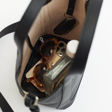 Alexie Tote: Black Pebbled Leather