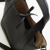 Alexie Tote: Black Pebbled Leather