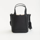 Alexie Tote: Black Pebbled Leather