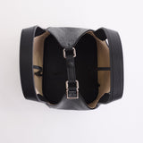 Alexie Tote: Black Pebbled Leather