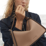 Clementine Bag: Taupe Pebbled Leather