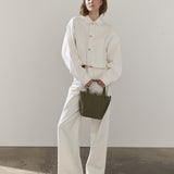 Alexie Tote: Olive Pebbled Leather