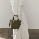 Alexie Tote: Olive Pebbled Leather