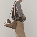 Clementine Bag: Taupe Pebbled Leather