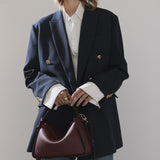 Clementine Bag: Burgundy Pebbled Leather