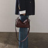 Clementine Bag: Burgundy Pebbled Leather