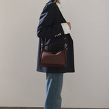 Clementine Bag: Burgundy Pebbled Leather