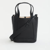 Alexie Tote: Black Pebbled Leather