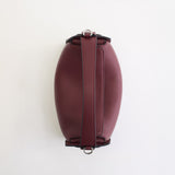 Clementine Bag: Burgundy Pebbled Leather