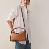 Clementine Bag: Tan Pebbled Leather