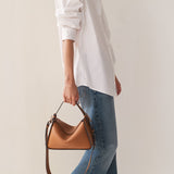 Clementine Bag: Tan Pebbled Leather