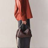 Clementine Bag: Coffee Pebbled Leather
