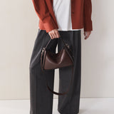 Clementine Bag: Coffee Pebbled Leather