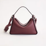 Clementine Bag: Burgundy Pebbled Leather