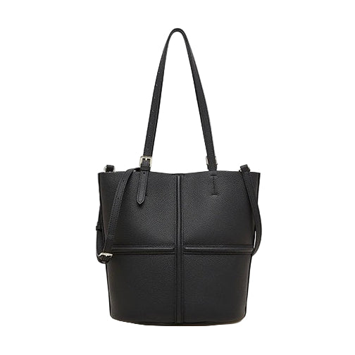 Women’s Luxury Genuine Leather Commuter Tote Bag with Inner Pouch