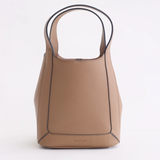 Alexie Tote: Taupe Pebbled Leather